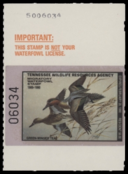 Scan of 1989 Tennessee Duck Stamp MNH VF