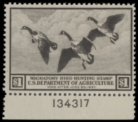 Scan of RW3 1936 Duck Stamp  MNH F-VF