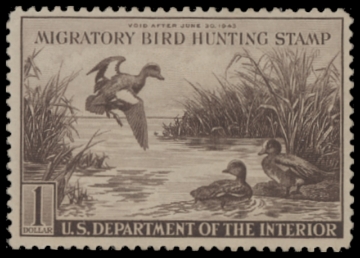 Scan of RW9 1942 Duck Stamp  MNH F-VF