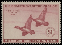 Scan of RW10 1943 Duck Stamp  Unsigned F-VF