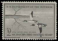Scan of RW23 1956 Duck Stamp  MNH F-VF