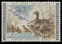 Scan of RW28 1961 Duck Stamp  Used F-VF