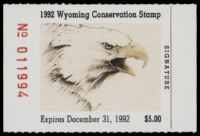 Scan of 1992 Wyoming Duck Stamp MNH VF