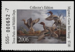 Scan of 2006 Texas Duck Stamp MNH VF