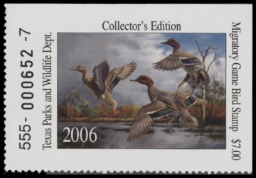 Scan of 2006 Texas Duck Stamp MNH VF