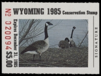 Scan of 1985 Wyoming Duck Stamp MNH VF