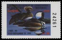 Scan of 1989 Alabama Duck Stamp MNH VF