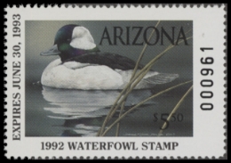 Scan of 1992 Arizona Duck Stamp MNH VF