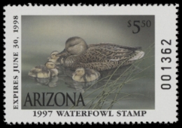 Scan of 1997 Arizona Duck Stamp MNH VF