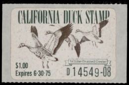 Scan of 1974 California Duck Stamp MNH VF