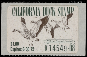 Scan of 1974 California Duck Stamp MNH VF