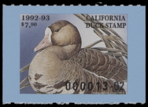Scan of 1992 California Duck Stamp MNH VF
