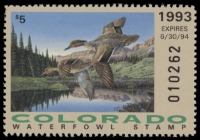 Scan of 1993 Colorado Duck Stamp MNH VF