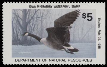 Scan of 1987 Iowa Duck Stamp MNH VF