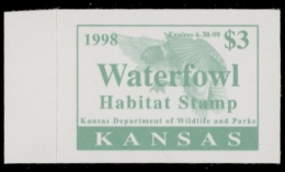 Scan of 1998 Kansas Duck Stamp MNH VF