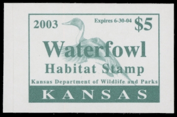 Scan of 2003 Kansas Duck Stamp MNH VF