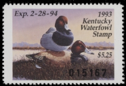 Scan of 1993 Kentucky Duck Stamp MNH VF