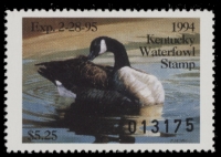 Scan of 1994 Kentucky Duck Stamp MNH VF