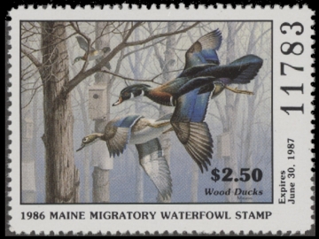 Scan of 1986 Maine Duck Stamp MNH VF