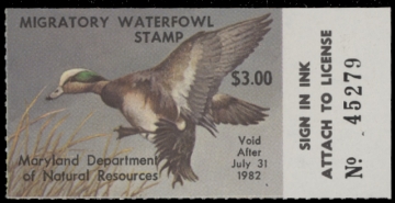 Scan of 1981 Maryland Duck Stamp MNH VF