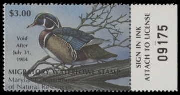 Scan of 1983 Maryland Duck Stamp MNH VF