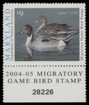 Scan of 2004 Maryland Duck Stamp MNH VF