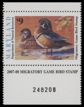 Picture of 2007 Maryland Duck Stamp MNH VF