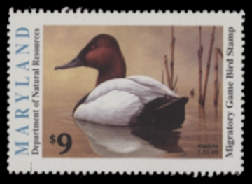 Scan of 2008 Maryland Duck Stamp MNH VF