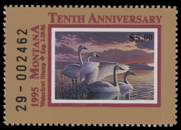 Scan of 1995 Montana Duck Stamp MNH VF