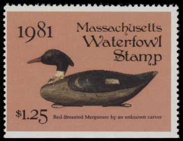 Scan of 1981 Massachusetts Duck Stamp MNH VF