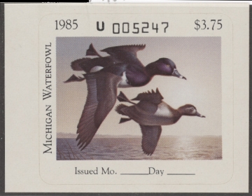 Scan of 1985 Michigan Duck Stamp MNH VF