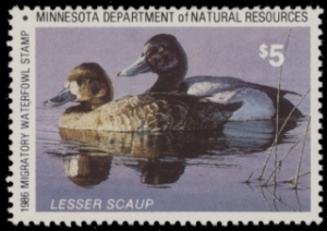 Scan of 1986 Minnesota Duck Stamp MNH VF