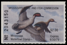 Scan of 1978 Mississippi Duck Stamp MNH VF