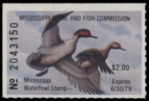 Scan of 1978 Mississippi Duck Stamp MNH VF