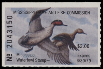 Scan of 1978 Mississippi Duck Stamp MNH VF