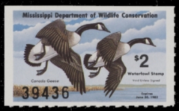 Scan of 1982 Mississippi Duck Stamp MNH VF