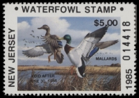 Scan of 1985 New Jersey Duck Stamp -  MNH VF