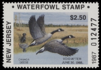Scan of 1987 New Jersey Duck Stamp MNH VF