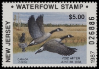 Scan of 1987 New Jersey Duck Stamp MNH VF