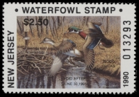 Scan of 1990 New Jersey Duck Stamp MNH VF