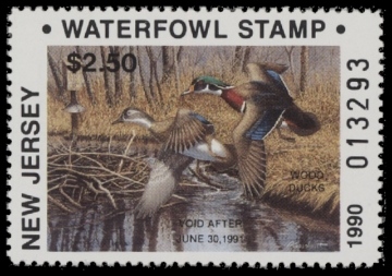 Scan of 1990 New Jersey Duck Stamp MNH VF