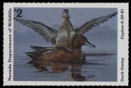 Scan of 1980 Nevada Duck Stamp MNH VF