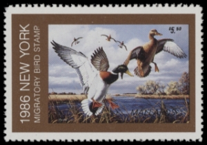 Scan of 1986 New York Duck Stamp MNH VF