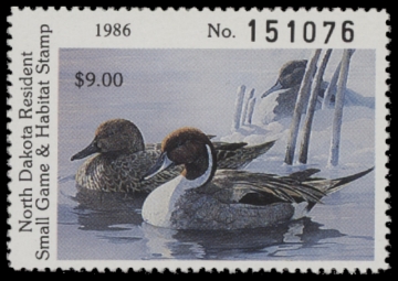 Scan of 1986 North Dakota Duck Stamp MNH VF