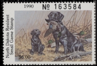 Scan of 1990 North Dakota Duck Stamp MNH VF
