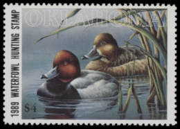 Scan of 1989 Oklahoma Duck Stamp MNH VF