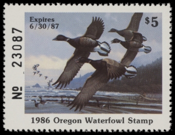 Scan of 1986 Oregon Duck Stamp MNH VF