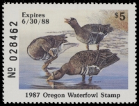 Scan of 1987 Oregon Duck Stamp MNH VF