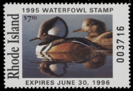 Scan of 1995 Rhode Island Duck Stamp MNH VF