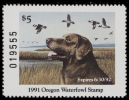 Scan of 1991 Oregon Duck Stamp MNH VF